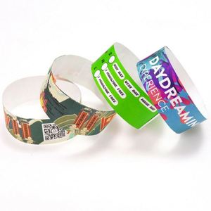 Bracelets jetables personnalisés en soie sérigraphiée, souples, étanches, avec étiquette RFID, pour billets, jouets de Noël et de fêtes - Product Image 2