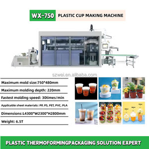 Mesin Thermoforming Otomatis untuk Gelas & Mangkuk Sekali Pakai PP/PS/PET/PVC dengan Perawatan Rendah Bersertifikat CE - Product Image 1