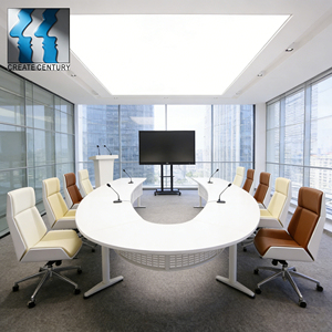 Muebles <span class=keywords><strong>de</strong></span> Oficina con Diseño <span class=keywords><strong>de</strong></span> Ciencia y Tecnología, Escritorio <span class=keywords><strong>de</strong></span> Comando Ajustable Multifuncional <span class=keywords><strong>en</strong></span> Forma <span class=keywords><strong>de</strong></span> <span class=keywords><strong>U</strong></span>, <span class=keywords><strong>Mesa</strong></span> <span class=keywords><strong>de</strong></span> Conferencias Inteligente - Product Image 1