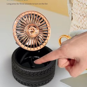 Desktop Tire Fan 6.9 In DC Motor Touch <b>Control</b> <b>USB</b> Powered Compact Design For Dorm Office - Product Image 1