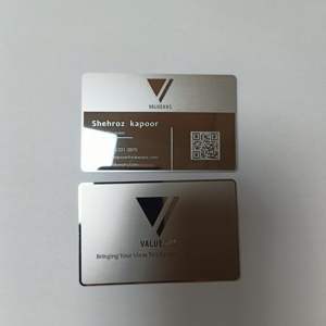 Tarjeta de visita de Metal anodizado personalizado de alta calidad Stock 0,5mm 0,8mm Grabado láser Venta al por mayor Fiestas de cumpleaños en blanco estándar - Product Image 2