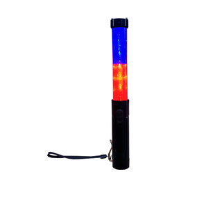 Bastón de Control de Tráfico LED Rojo y Azul Multifunción con Silbato - Product Image 1