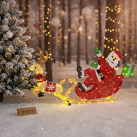 Bonhomme de neige de Noël en tissu LED pliable, étanche IP44, en fer, fait main, pour figurines, éclairage intérieur/extérieur de jardin
