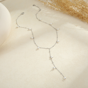 Collar y pulsera de zirconia y acero inoxidable más vendidos - accesorio moderno, único y versátil para mujeres. - Product Image 4