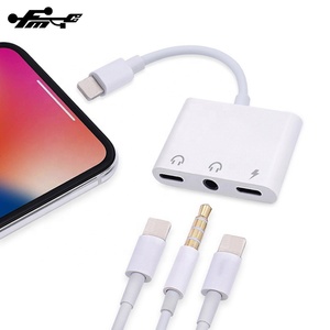 2 en 1 doble auricular Aux Audio <span class=keywords><strong>adaptador</strong></span> <span class=keywords><strong>cargador</strong></span> divisor <span class=keywords><strong>para</strong></span> <span class=keywords><strong>iPhone</strong></span> - Product Image 1