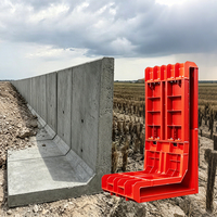 Coffrage en béton pour mur de soutènement en L, moule sur mesure haute précision à démoulage facile pour projets de barrages, de pentes de rivières et de jardins