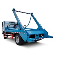 Camion de ramassage des déchets DongFeng 4*2 à bras oscillant, structure en acier durable pour le transport des déchets de construction