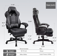 Cadeaux populaires du vendredi noir Silla Gamer Pro noir inclinable Sedia Racing chaises de jeu d'ordinateur Massage trône de jeu pour maître