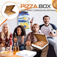 Boîtes à pizza en carton ondulé blanc B-Flute 14x14 pouces, résistantes à la graisse, pour gâteaux, biscuits, aliments et artisanat - Vente en gros