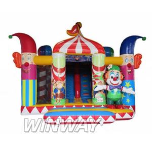 Casa de rebote inflable de PVC de payaso colorido para uso en fiestas infantiles - Product Image 4