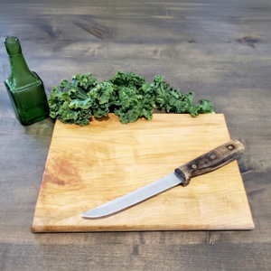 Planche à découper en bois de forme rectangulaire avec poignée de couteau durable, épaisseur de 2,0 cm, compatible lave-vaisselle, utilisation quotidienne - Product Image 1