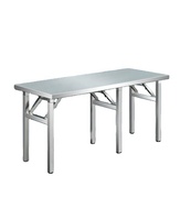 Table de travail pliable robuste en acier inoxydable avec pieds réglables pour stand de marché nocturne et barbecue en plein air