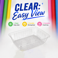 Barquettes d'emballage en plastique transparent PET de qualité alimentaire personnalisables, adaptées aux biscuits et pâtisseries