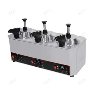 3 Cylinders 6L Hot Chocolate Sauce Warmer Cheddar Cheese Heater Distributor Wholesale Heat Sauce Cheese Heater Filling machine