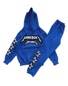 Ensemble de survêtement en molleton de coton brodé, doux et chaud, tenue décontractée, vente en gros, logo personnalisé, tenue de jogging - Product Image 1