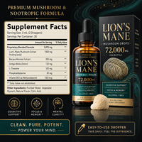 Extrait Liquide Premium de Crinière de Lion 60ml Formule Nootropique avec L-Théanine pour le Soutien Cognitif Fournisseur OEM Usine