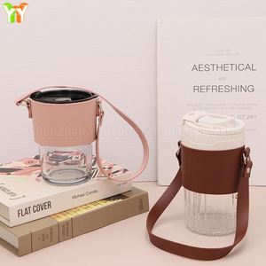 Porte-boissons avec sangle de transport en cuir PU, porte-café, housse de protection pour tasse à thé - Product Image 3
