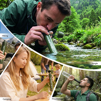 Filtre à eau WRELS sans BPA, purificateur d'eau en ABS de qualité alimentaire, prêt à être expédié, filtre à eau portable pour les sports de plein air, cartouche filtrante