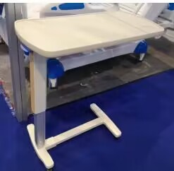 Mesa Auxiliar Metálica GINEE para Cama de Hospital con Esquinas Redondeadas y Superficie Ignífuga para Cuidado del Paciente - Product Image 4