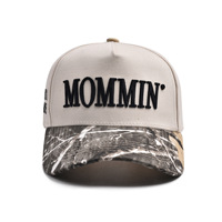 Gorras de Béisbol Personalizadas con Logotipo Bordado en Relieve 3D, de Algodón con Visera de Estampado de Leopardo, Estilo Trucker de 5 Paneles sin Marca con Cierre Snapback para Hombre