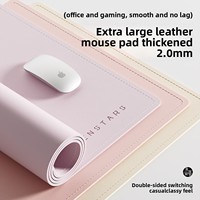 Tapis de souris en cuir extra-large, tapis de bureau pour ordinateur, clavier de bureau, tapis de jeu, luxe léger, haut de gamme