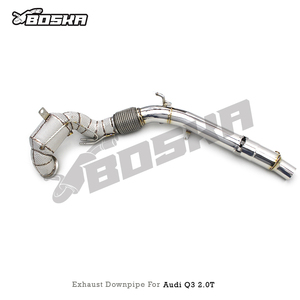 ท่อลงแคท BOSKA High Flow สำหรับ Audi Q3 2.0T ปี 2019-2021 ผลิตจากสแตนเลส 304 200cell OPF/GPF เพิ่มประสิทธิภาพการไหลเวียนของไอเสีย - Product Image 2