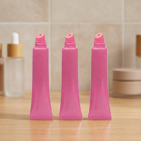 Tube de baume à lèvres rose personnalisé, tube de luxe à presser, 10-30 ml, tubes à lèvres en plastique à presser, conteneur vide avec bouchon à vis