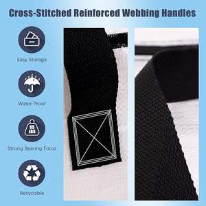 ถุงเก็บของแบบทอขนาดใหญ่ ความจุเยอะ พกพาสะดวก กันความชื้น พร้อมคลิปหนีบตาข่าย สำหรับการขนย้ายและจัดเก็บ - Product Image 2