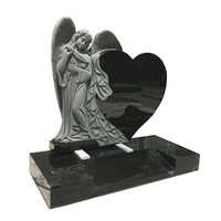 Meilleurs Prix Échantillon Design Bleu Pierre Tombale En Granit Pierres Tombales Monuments avec Coeur Brisé Conception