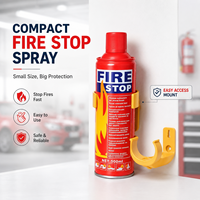 Extincteur d'incendie miniature pour voiture Fire Stop 100 ml/500 ml, spray aérosol portable pour l'extinction des incendies avec support mural