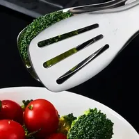 Penjepit Sajian Stainless Steel Grosir, Penjepit Minyak, Penjepit Panggangan, Peralatan Dapur untuk Restoran, Katering, dan Memanggang