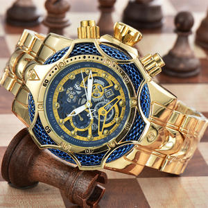 उत्तरी अमेरिका 2024 हॉट सेल अलॉय पुरुषों की घड़ी बड़े डायल स्टील बैंड स्पोर्ट्स पुरुषों की क्वार्ट्ज घड़ी - Product Image 5