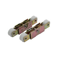 Accessoires modernes pour portes coulissantes à rainure en V de 4 mm, roulettes en nylon à faible bruit en acier galvanisé, populaires en Amérique du Nord