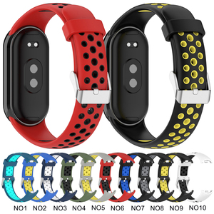 Top mode pour xiaomi <span class=keywords><strong>mi</strong></span> <span class=keywords><strong>band</strong></span> 8 9 caoutchouc multicolore Silicone montre intelligente bracelets ceinture <span class=keywords><strong>Bracelet</strong></span> hommes femmes - Product Image 2