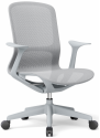 Chaise de bureau ergonomique avec dossier et pivotante, chaise en maille respirante pour le personnel, réglable en hauteur