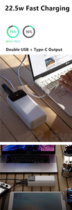 Nuevo banco de energía PD de 22.5W con múltiples puertos USB, batería de 30000 mAh, carga rápida con pantalla digital. - Product Image 6
