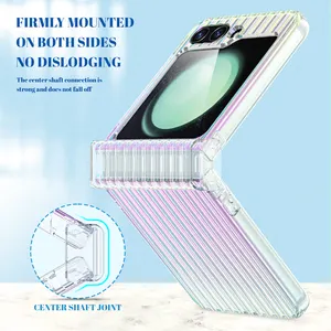 Mobile Phone Cases For Samsung Foldable Screen Galaxy Z Flip 5 Phone Colorful Hinge Zflip5 All-Inclusive Protective Case