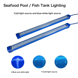 220V Waterdichte <span class=keywords><strong>Led</strong></span> Lamp Voor Vierkante Vijver <span class=keywords><strong>Aquarium</strong></span> Duurzaam Blauw Metaal Gemakkelijk In Te Pakken Plastic Doos Inbegrepen - Product Image 2