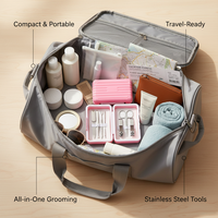 Ensemble de manucure professionnel en acier inoxydable, kit de coupe-ongles, outils de pédicure, étui de voyage