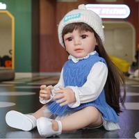 Muñecas Reborn Realistas Versión Mejorada de Vinilo de Silicona Suave con Función de Sonido que Llora Ríe y Duerme con Ropa Intercambiable