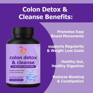 Capsules de détoxification du côlon avec séné, enzymes digestives, probiotiques, favorisent la santé digestive, détox rapide en 14 jours - Product Image 2