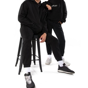 Conjunto Deportivo Personalizado con Logotipo Bordado, 100% Algodón Transpirable, Talla Grande, Invierno, Grueso, con Capucha, Unisex, para Hombre - Product Image 5