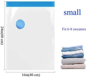 Sacs de rangement sous vide pour la maison, sacs de rangement sous vide pour vêtements de voyage, lot de 8 pièces, sacs de rangement sous vide avec pompe - Product Image 2