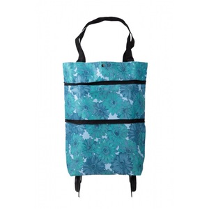 Caddie de courses pliable, chariot de courses portable, sac à roulettes télescopique double usage, sac de courses imperméable - Product Image 1