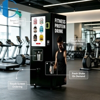Distributeur automatique de poudre protéinée en libre-service avec mélange automatique et connexion Wi-Fi Cloud pour le fitness