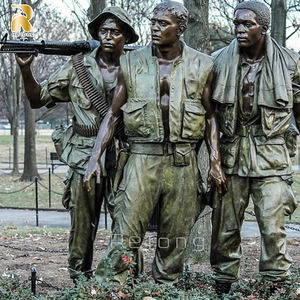 Açık yaşam boyutu bahçe parkı dekor bronz askeri heykeli heykel satılık - Product Image 3