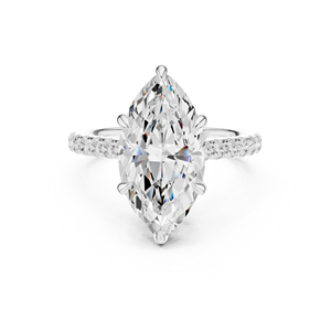 Anillo de Diamantes Cultivados en Laboratorio, Chapado en Oro de 10Kt, 14Kt, 18Kt, 22Kt, con Rodio, Elegante, para Mujer, para Boda o Compromiso, Certificado IGI - Product Image 4