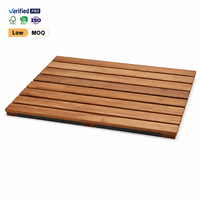 Tapis de bain antidérapant en bois d'acacia naturel, vente en gros, pour salle de bain, spa, douche, usage intérieur et extérieur