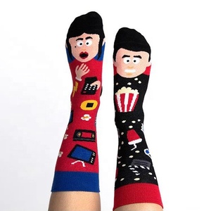 Nouveauté chaussettes mode équipage chaussettes dessin animé barbier outils <span class=keywords><strong>pompier</strong></span> motif hommes Profession chaussettes - Product Image 1