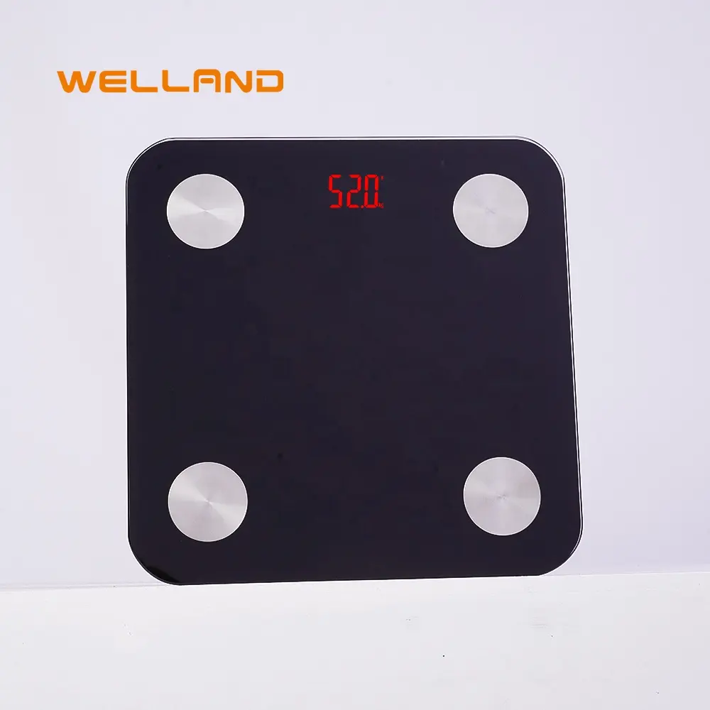Welland thông minh chất béo quy mô kỹ thuật số phòng tắm quy mô cơ thể có trọng lượng quy mô với Big LCD hiển thị